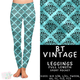 Batch #458 - Black & Teal Collection - Closes 12/3 - ETA late Jan - BT Vintage Full Length Leggings