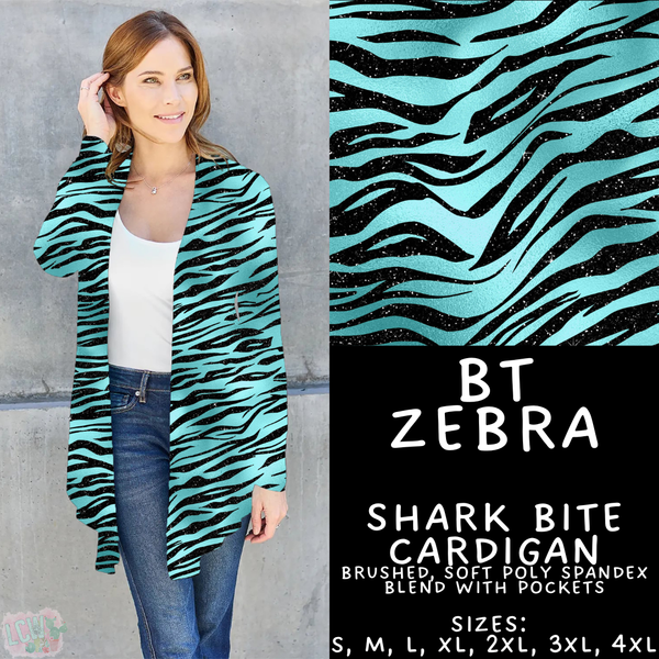 Batch #458 - Black & Teal Collection - Closes 12/3 - ETA late Jan - BT Zebra Cardigan