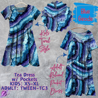 BLUE GEODE - ADULT & KIDS - TEA DRESS RUN 3 - PREORDER CLOSING 3/11