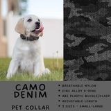 Batch #486 - Pet Gear Collection - Closes 2/6 - ETA early April - Camo Denim Collar