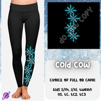 COLD COW  - ONE LEG LEGGING & HOODIE RUN - LEGGING/CAPRI PREORDER CLOSING 10/24