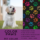 Batch #486 - Pet Gear Collection - Closes 2/6 - ETA early April - Color Paws Collar