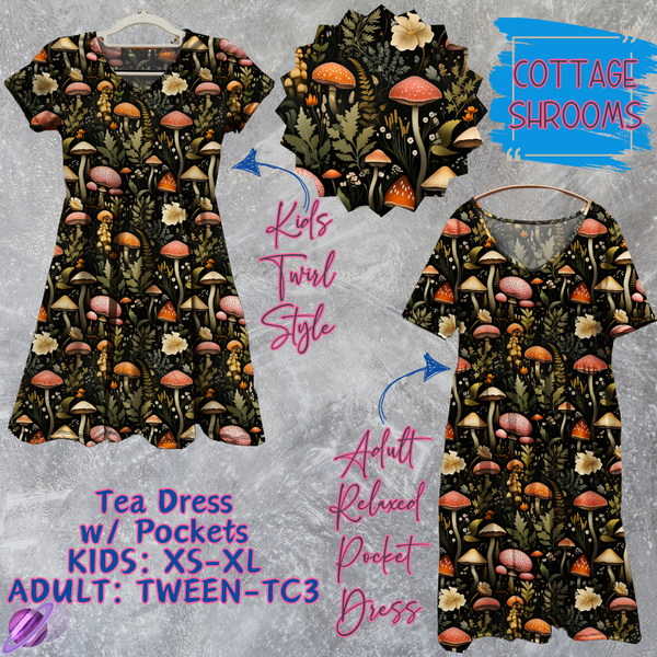 COTTAGE SHROOMS - Adult & Kids - Tea Dress Run- Preorder Closing 5/13