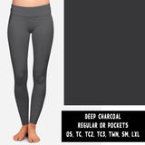 SOLIDS RUN-DEEP CHARCOAL LEGGINGS/JOGGERS