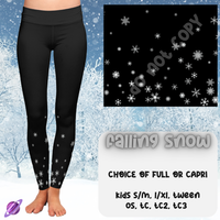 FALLING SNOW - DIPPED LEGGING RUN 1 - LEGGING/CAPRI PREORDER CLOSING 10/10