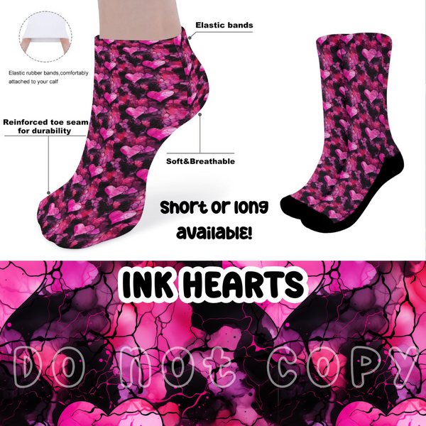 INK HEARTS - CUSTOM PRINTED SOCKS ROUND 2