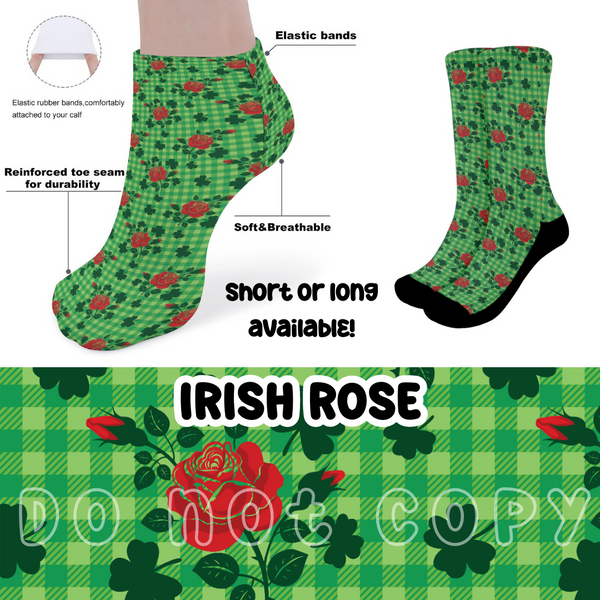 IRISH ROSE - CUSTOM PRINTED SOCKS ROUND 2