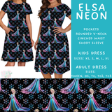 Batch #487 - Neon Princess - Closes 2/9 - ETA early/mid April - Elsa Neon Adult & Kids Dresses