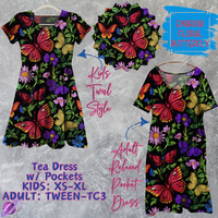 EMBROID FLORAL BUTTERFLY - Adult & Kids - Tea Dress Run- Preorder Closing 5/13