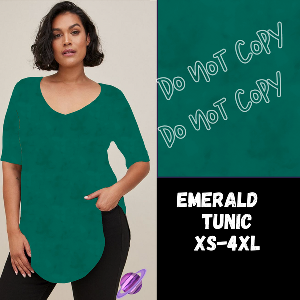 EMERALD - V-NECK TUNIC - COLORBLAST PPO-PREORDER CLOSING 5/9