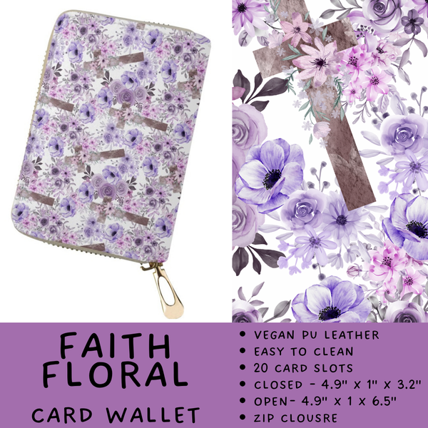 Batch #460 - Zip It Collection - Closes 12/5 - ETA late Jan - Faith Floral Card Wallet
