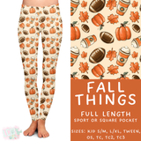 Ready to Ship - Fall Things Full Length Leggings - Sport Pocket OS & Square Pocket TC2