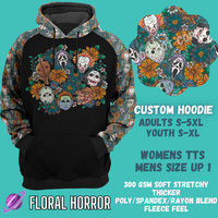 FLORAL HORROR HOODIE-OUTFIT RUN PREORDER CLOSING 1/10 -CUSTOM HOODIES RE-RUN PREORDER CLOSING 5/11