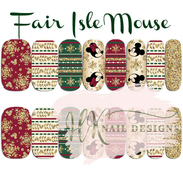 RTS- HK Nails Fair Isle Mouse