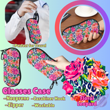 SUNGLASSES CASE RUN-FLORAL LEOPARD-PREORDER CLOSING 8/8