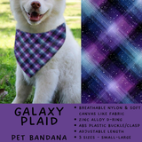 Batch #486 - Pet Gear Collection - Closes 2/6 - ETA early April - Galaxy Plaid Pet Collar Bandana