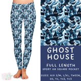 Ready To Ship - Ghost House Full Length Leggings - Square Pocket OS