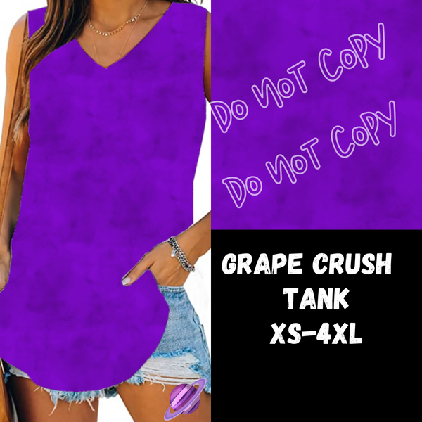GRAPE CRUSH - V-NECK TANK - COLORBLAST PPO-PREORDER CLOSING 5/9