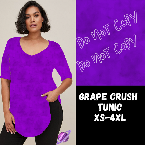 GRAPE CRUSH - V-NECK TUNIC - COLORBLAST PPO-PREORDER CLOSING 5/9