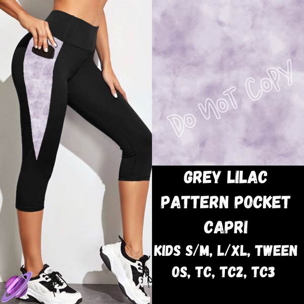 GREY LILAC - LEGGING/CAPRI/SHORTS -COLORBLAST PPO-PREORDER CLOSING 5/9