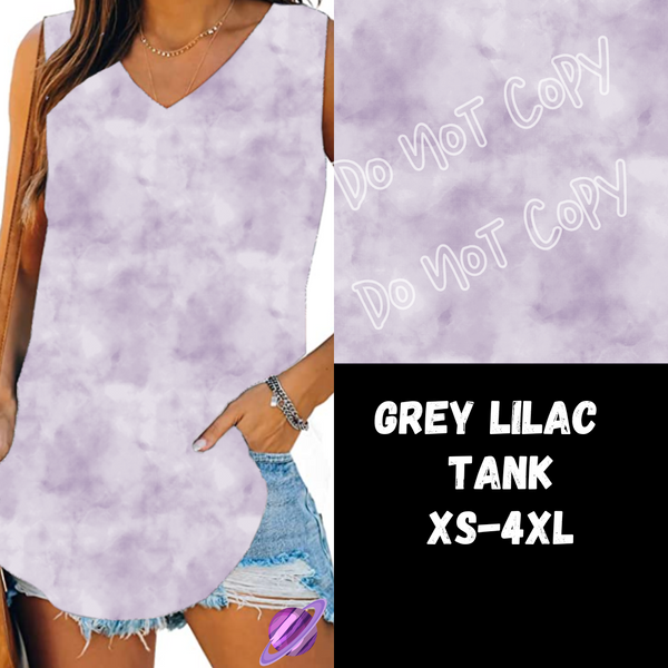 GREY LILAC - V-NECK TANK - COLORBLAST PPO-PREORDER CLOSING 5/9