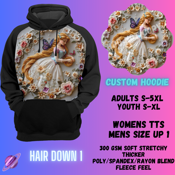 HAIR DOWN 1 -CUSTOM HOODIES RE-RUN PREORDER CLOSING 5/11