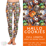 Ready To Ship - Hallo Cookies Full Length Leggings - Square Pocket TC