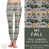 Ready to Ship - Hi Fall Full Length Leggings - Square Pocket TC