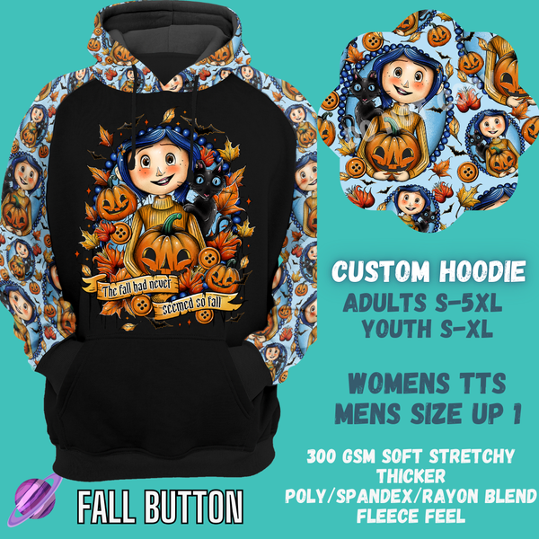 FALL BUTTON -CUSTOM HOODIES RE-RUN PREORDER CLOSING 5/11