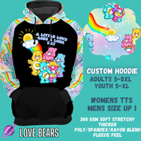 LOVE BEARS -CUSTOM HOODIES RE-RUN PREORDER CLOSING 5/11