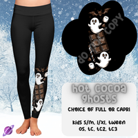 HOT COCOA GHOSTS - BOOT RUN 1 - LEGGING/CAPRI PREORDER CLOSING 10/8