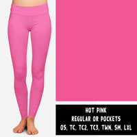 SOLIDS RUN-HOT PINK LEGGINGS/JOGGERS