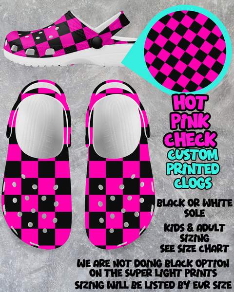 HOT PINK CHECK - CLOG RUN 6 - PREORDER CLOSING 3/4