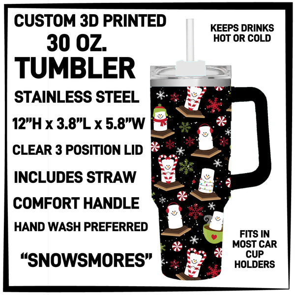 RTS - Snow S'mores 30oz Skinny Tumbler