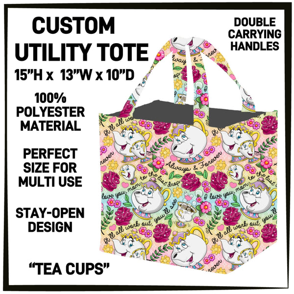 UT2T - Tea Cups Utility Tote - Preorder ETA: Late June