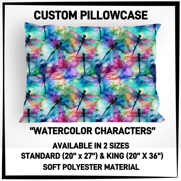 PW4C - Watercolor Characters Pillowcase - Preorder ETA: Mid-Nov