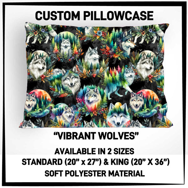 PW4C - Vibrant Wolves Pillowcase - Preorder ETA: Mid-Nov