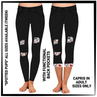 PK1B - Spotted Pups Leggings & Capris with High Side Pockets - Preorder ETA: Early July