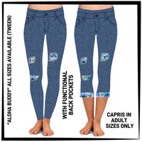 PK1B - Aloha Buddy Leggings & Capris with High Side Pockets - Preorder ETA: Early July