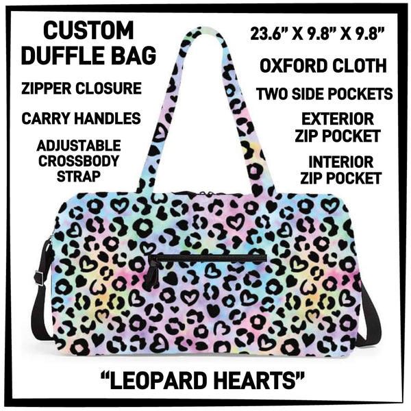 RTS - Leopard Hearts Duffle Bag