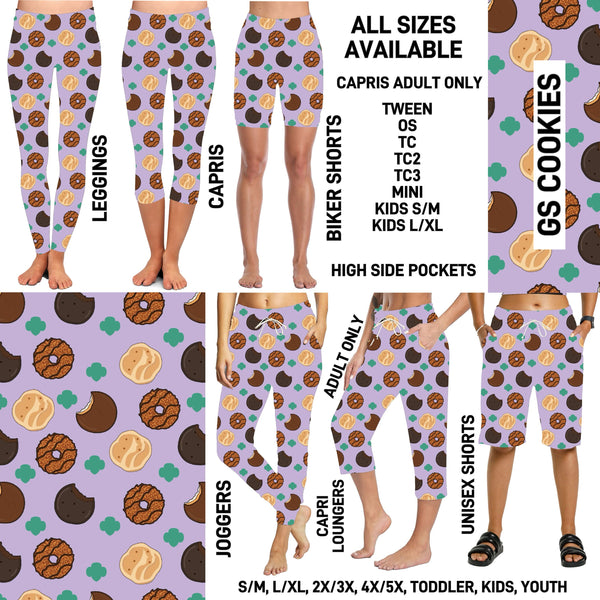 232BT - GS Cookies Full Joggers/Capri Loungers/Unisex Shorts - Preorder ETA: Mid-Nov