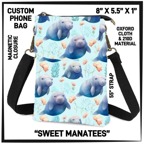 P1HB - Sweet Manatees Phone Bag - Preorder ETA: Early July