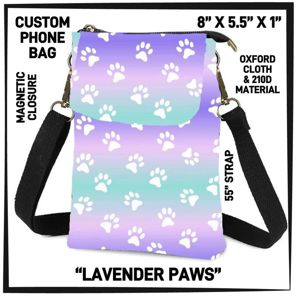 P1HB - Lavender Paws Phone Bag - Preorder ETA: Early July