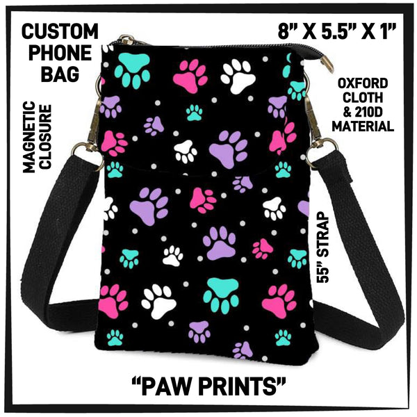 P1HB - Paw Prints Phone Bag - Preorder ETA: Early July