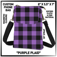 P1HB - Purple Plaid Phone Bag - Preorder ETA: Early July