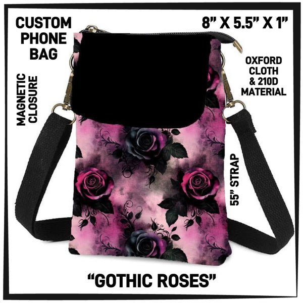 P1HB - Gothic Roses Phone Bag - Preorder ETA: Early July