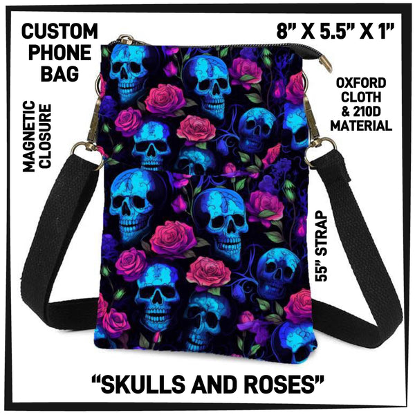 P1HB - Skulls and Roses Phone Bag - Preorder ETA: Early July