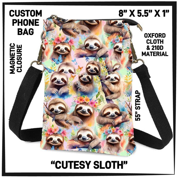 P1HB - Cutesy Sloth Phone Bag - Preorder ETA: Early July