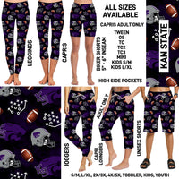 C1FT - Kan State Biker/Capris/Leggings with High Side Pockets - Preorder ETA: Mid-July