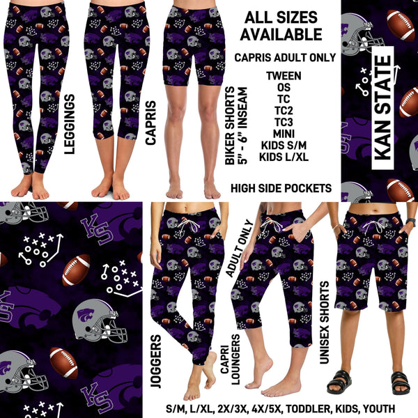 C1FT - Kan State Biker/Capris/Leggings with High Side Pockets - Preorder ETA: Mid-July